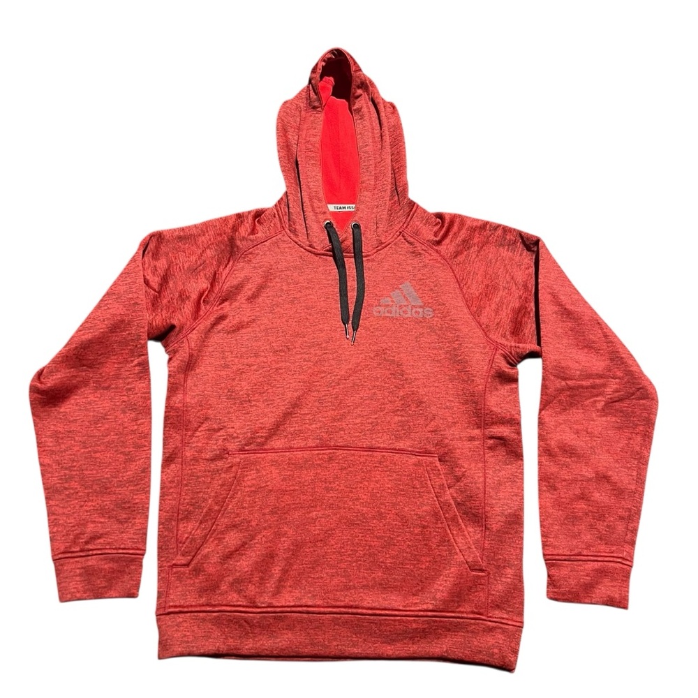 Adidas Men’s Dark Red ClimaWarm Pullover Fleece Hoodie Size Small